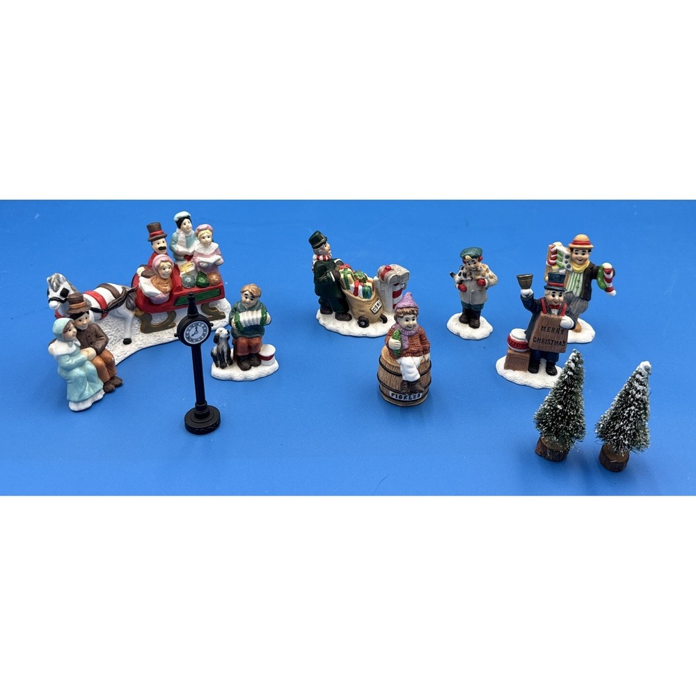 Vintage Mercuries 1993 Christmas Figurine Lot For Main Street Village